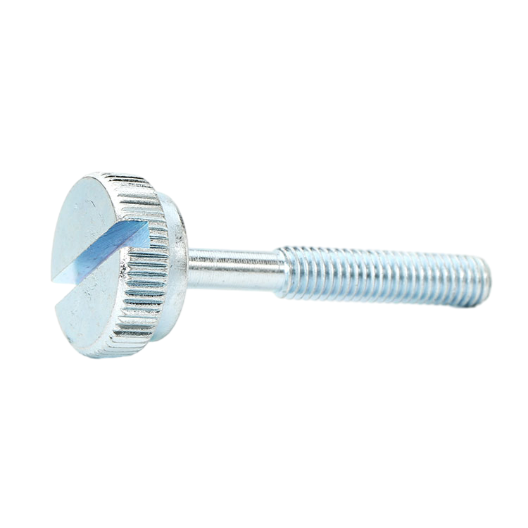 Custom Fastener Metal Special Slotted Machine Knurled Head Thumb Screws with Shoulder