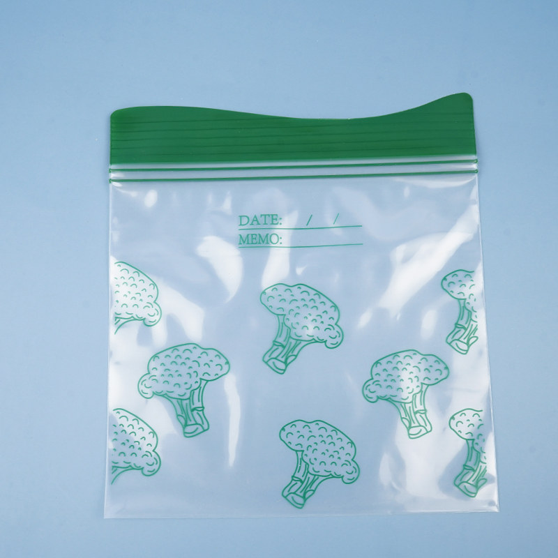 Custom Peper Fruit Freezer Microwave Zipper Packaging Ziplock Plastic Poly Bag