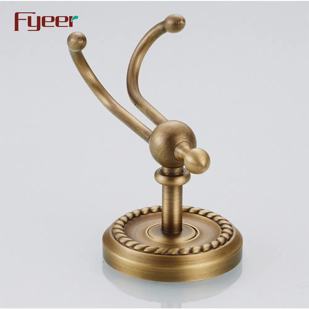 Двойной крючок для одежды Fyeer Antique Brass