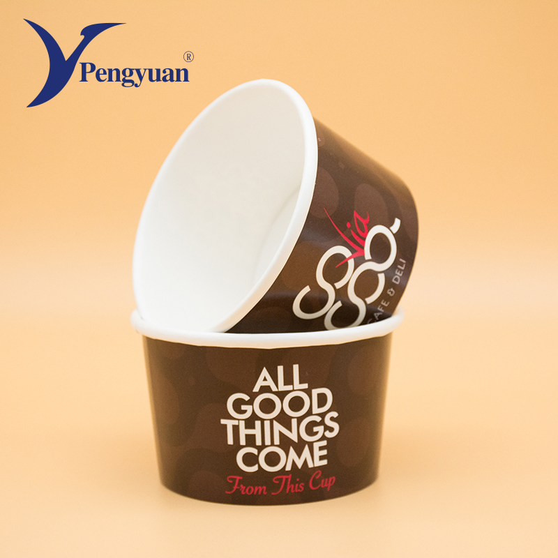 Summer Cold Drink Frozen Ice Cream Container Disposable Ice Cream Cup