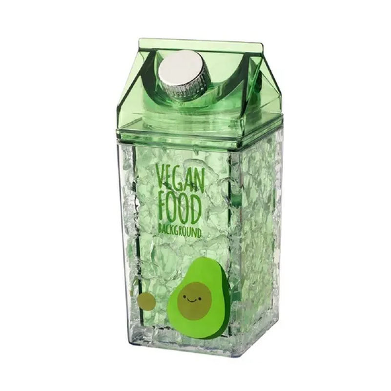 Drinking Bottle with Straw Box Shape Water Bottle Tg008_9