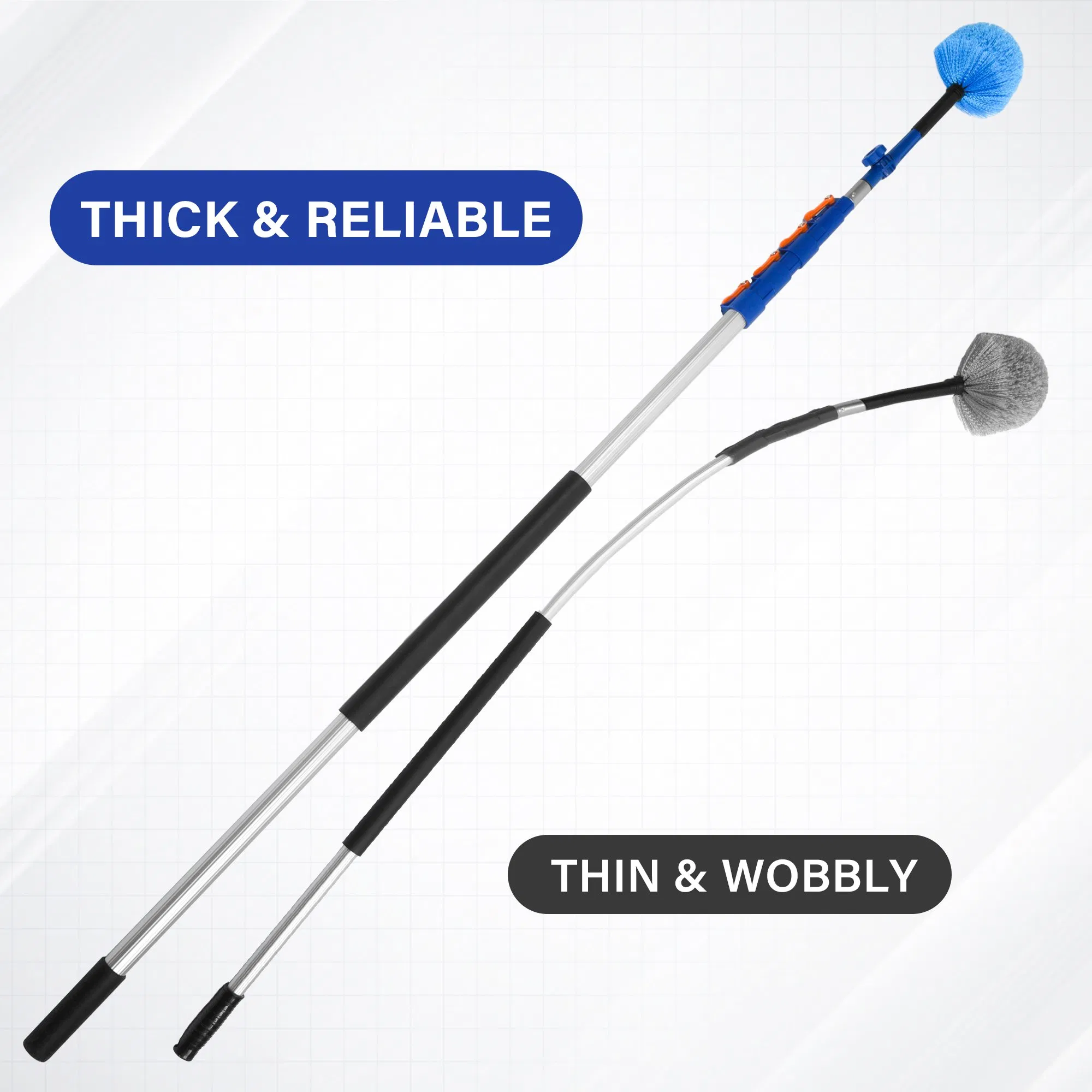 Custom Length Aluminum Telescopic Pole Household Cleaning Multi-Scene Extension Rod