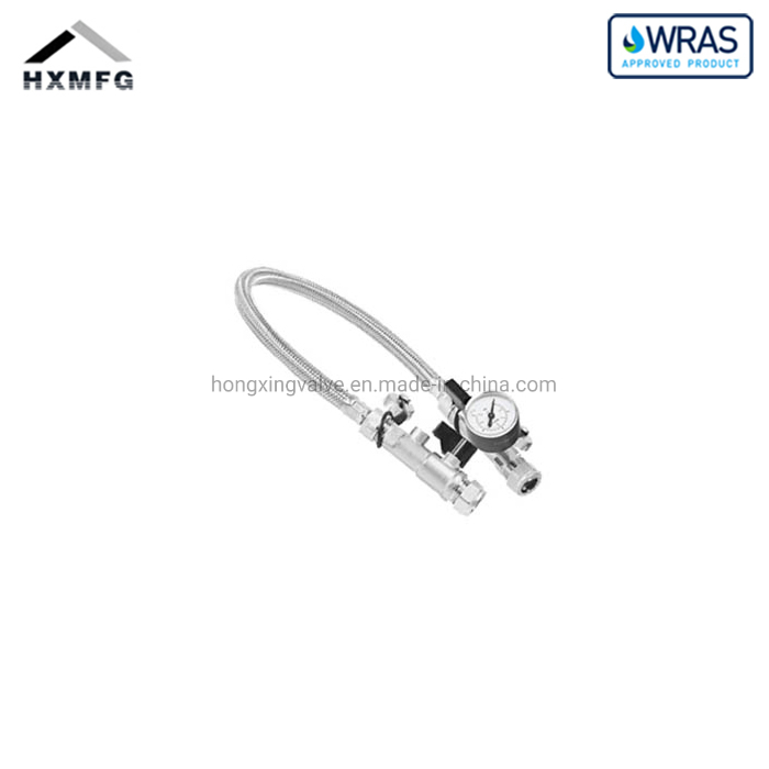 Wras Approve Full Range Stainless Steel Hose Brass Made Isolating Check Valve Filling Loop
