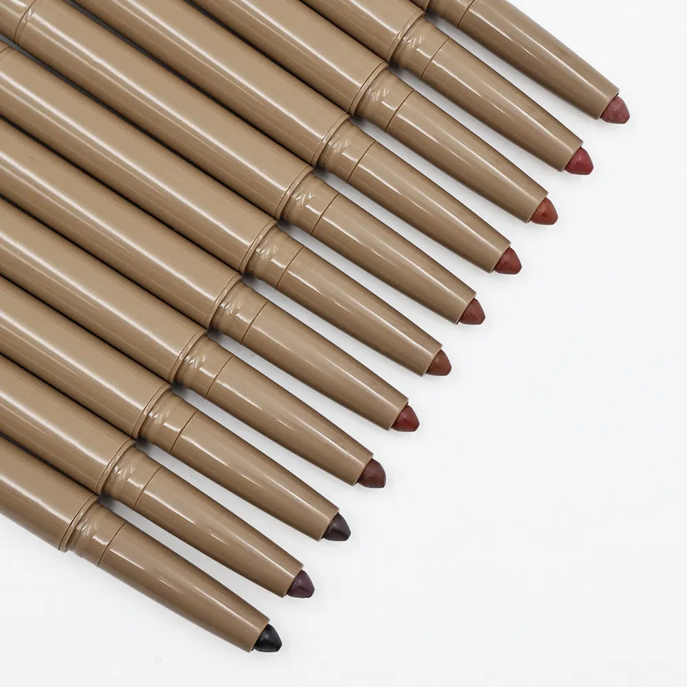 Wholesale Makeup Peptide Lipliner Contouring Plump Lip Liner Custom Logo Retractable Vegan Creamy Brown Lip Liner