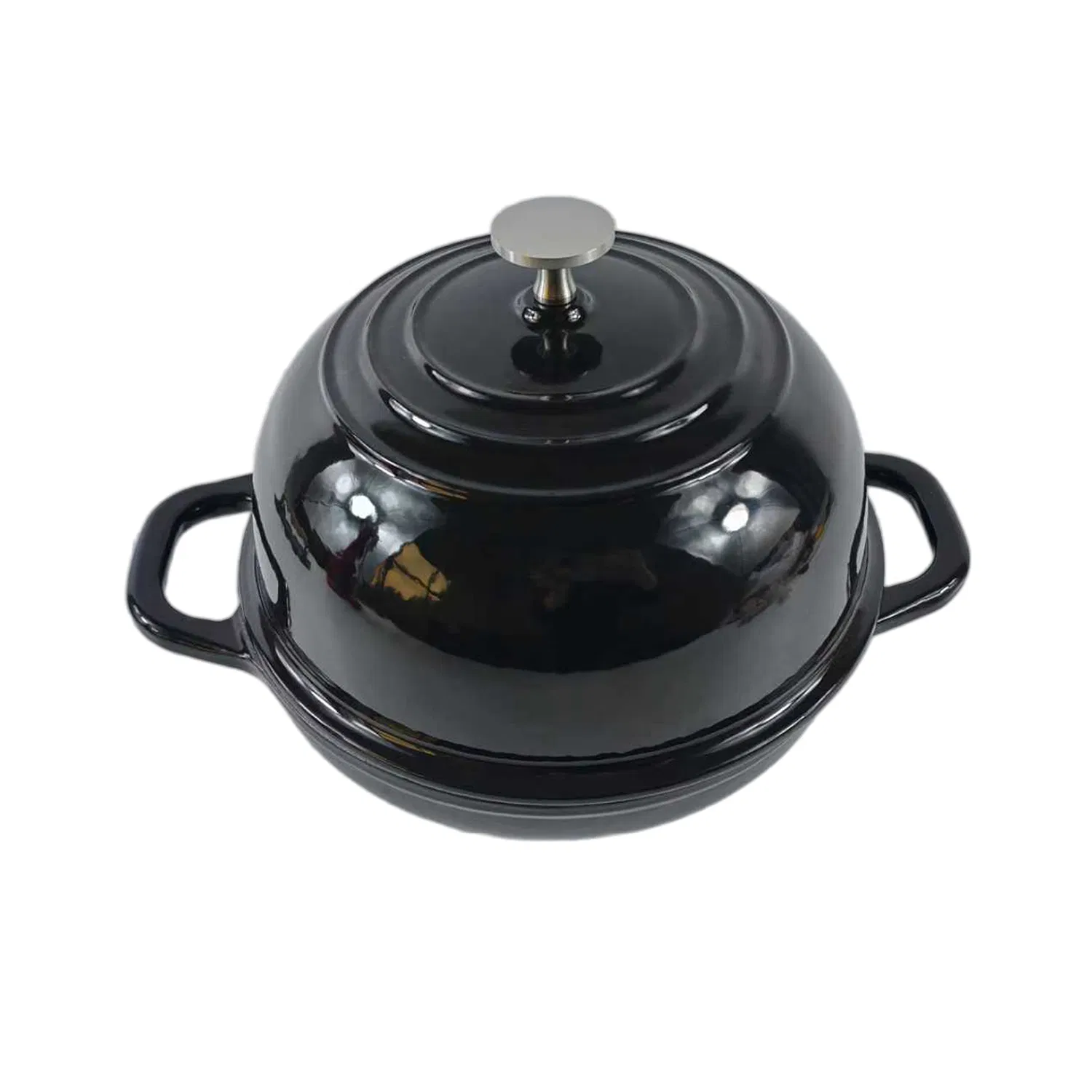 Чугунная эмалированная форма для хлеба с полосками