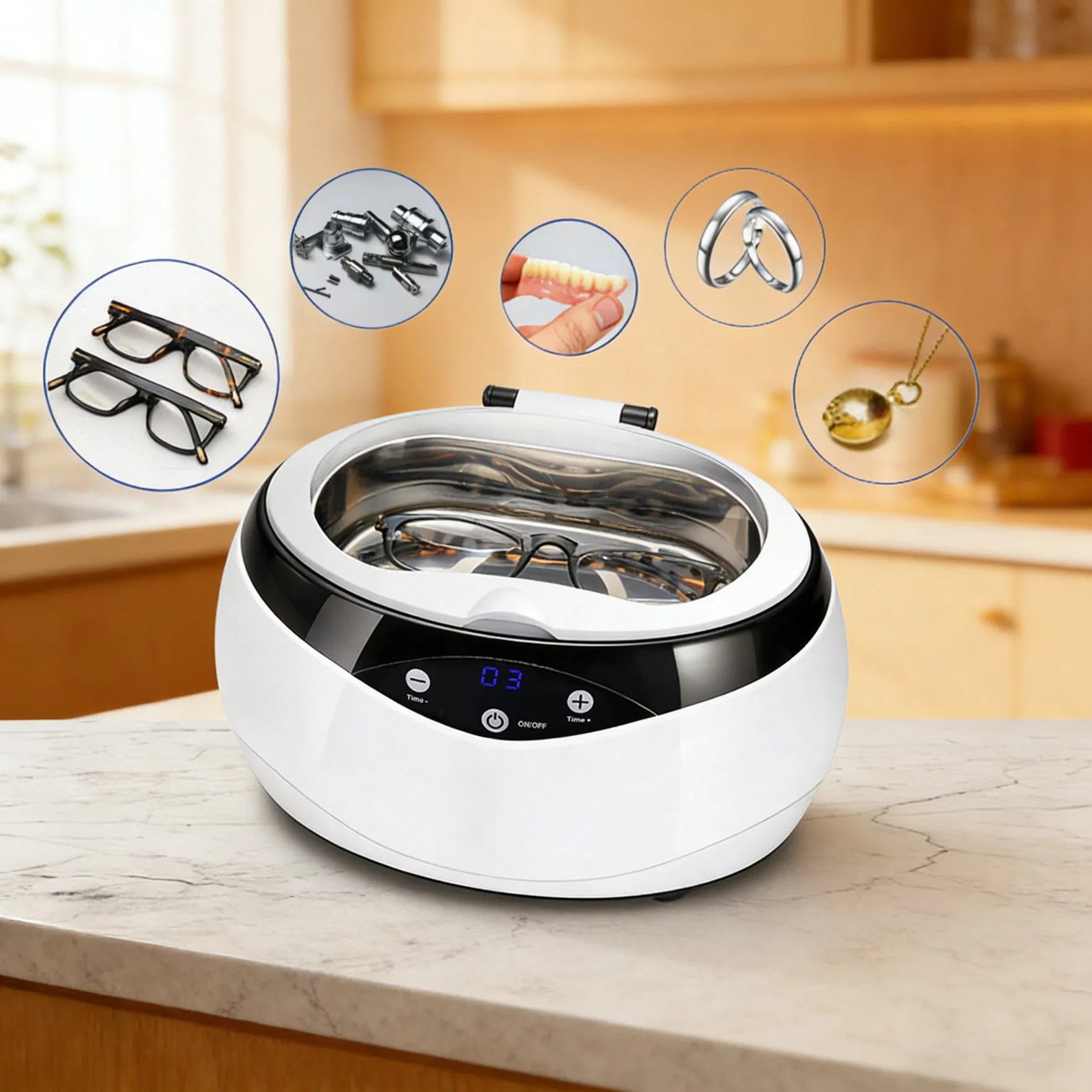 Professional Multi-Frequency Settings Optical Shops Jewelry Stores Ultrasonic Cleaning Equipment Cleaner