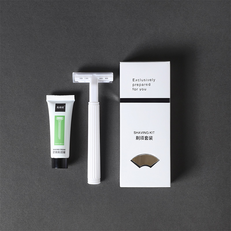 Hotel Luxury Eco-Friendly Card Box Toiletries Set Dental Shaving Vanity Sewing Kit