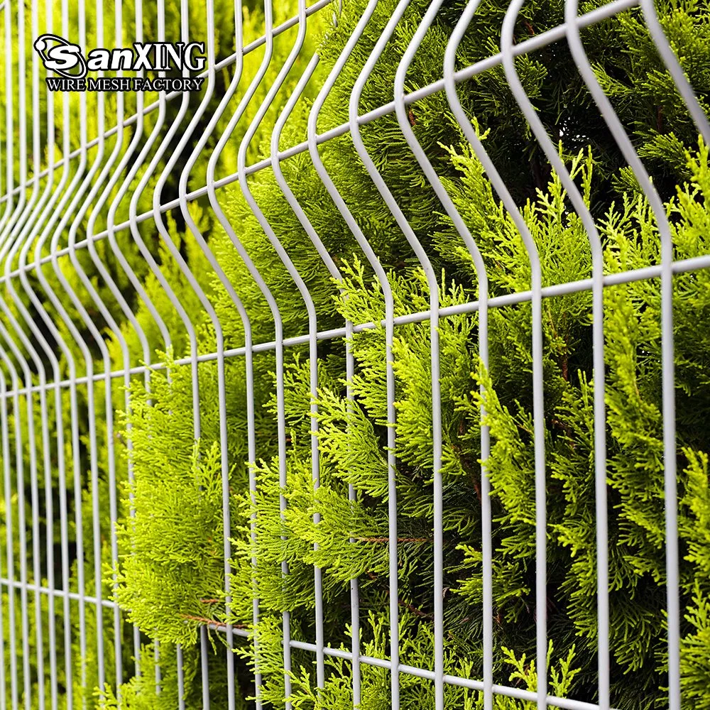 3D Curvy Galvanized Welded Wire Mesh Fence Triangle Mesh 3D Fence