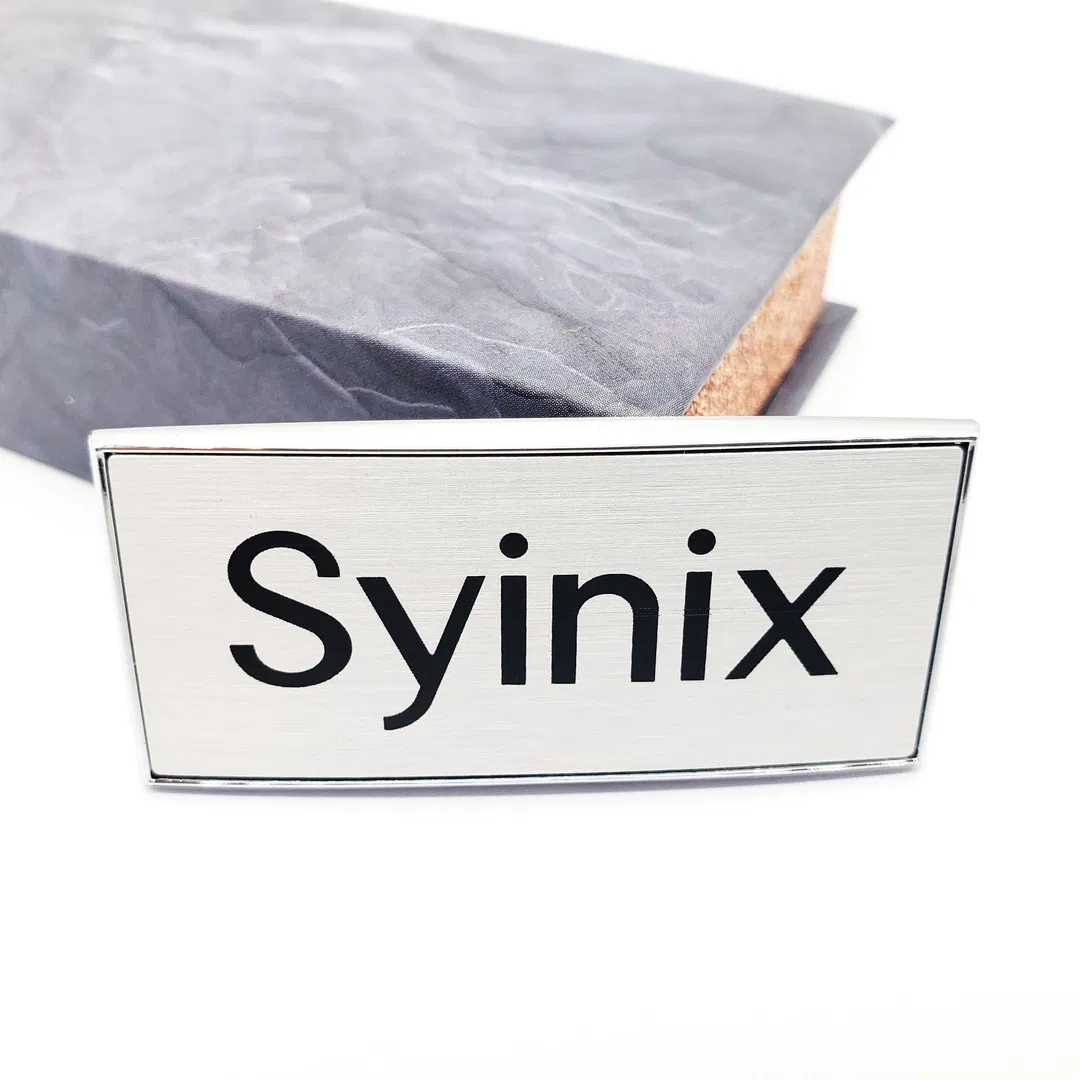 Name Tag Custom Aluminum Alloy Material Metal Tag Advertising Words Brand Logo