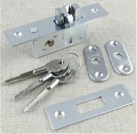 Invisible/Door Lock Sliding Door Hook Lock, Alloy Lock Body Frame Glass Door Sturdy Durable, Door Hardwareinvisible/Door Lock, Sliding Door Hook Lock