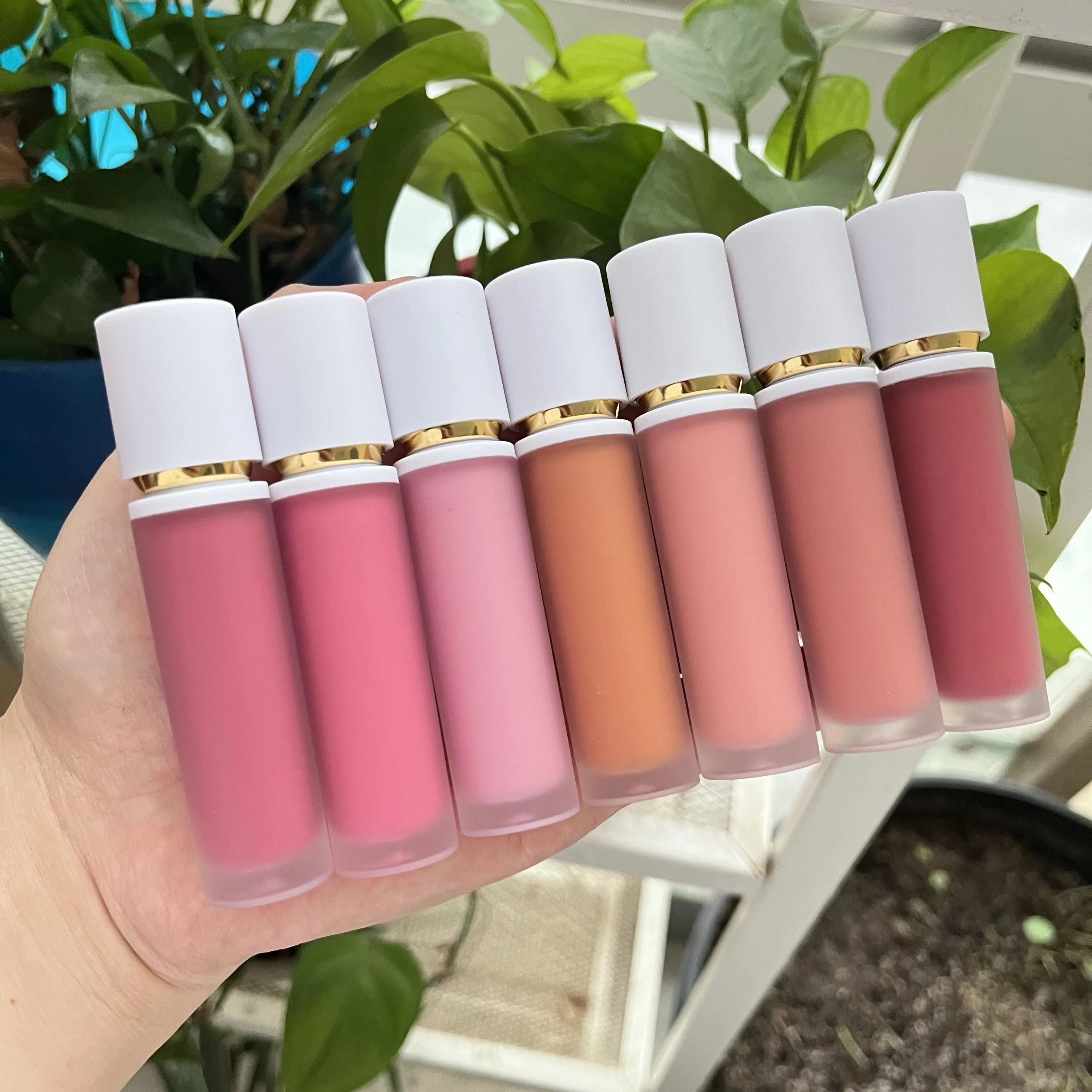 Customized Blush Container Cheek Cosmetics Cream Liquid Dewy Natural Pink Nude Blush Private Label