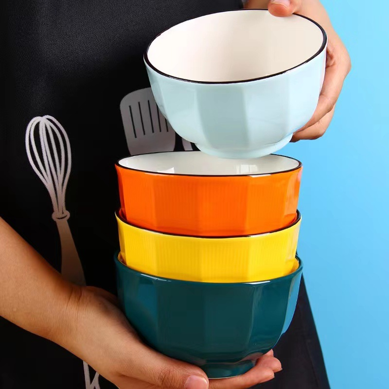 Food Bowl Salad Color Glaze 5"5.5"6"Porcelainware Stoneware Ceramics Tableware