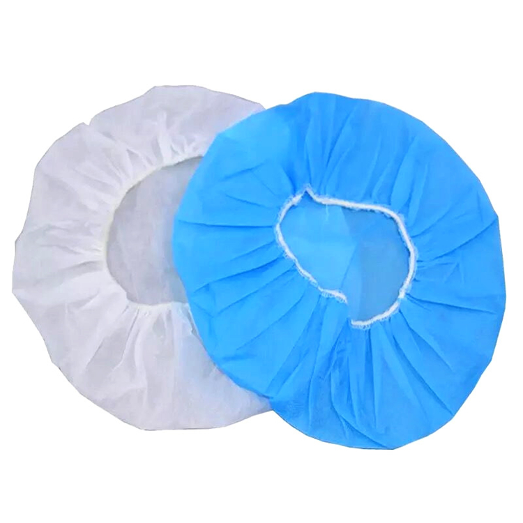 Waterproof White PP Nonwoven Bouffant Caps for Nurse