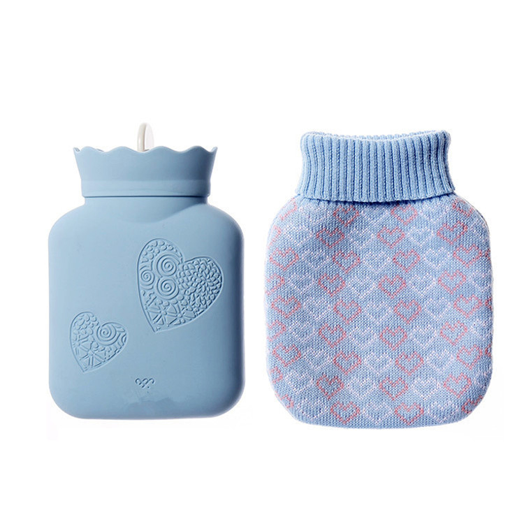 Wholesale 2021 Hot Selling Silicone Hot Water Bottle Rubber Hot Water Bag with Cover