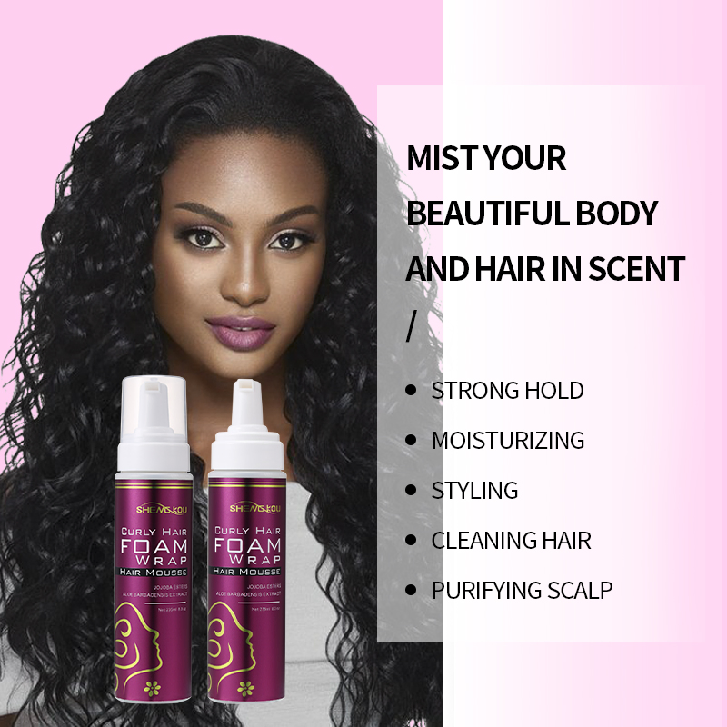 Private Label Salon Household 236ml Natural Nutrition Hair Curl Mousse Styling Foam Mousse for Hair