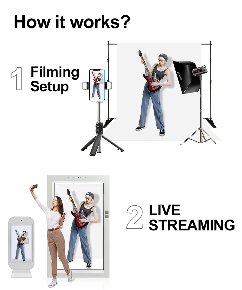 21.5-86 Inch Indoor 3D Hologram Display Interactive Transparent LCD Box Human Holobox