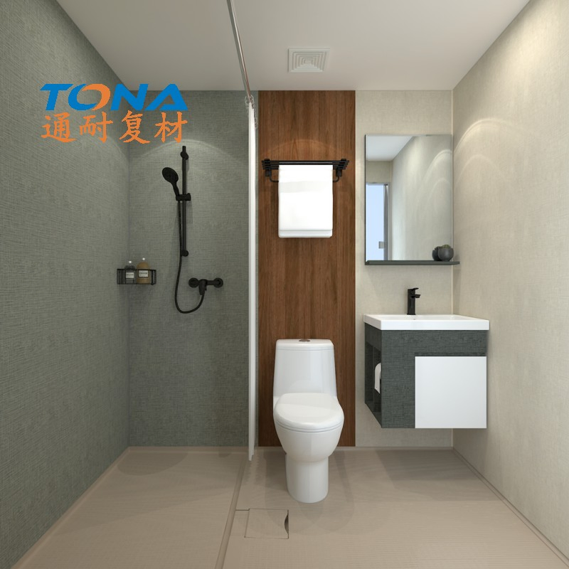 Source Factory: Hubei Tongnai Customized SMC Molded Integratedcomplete Bathroom Set