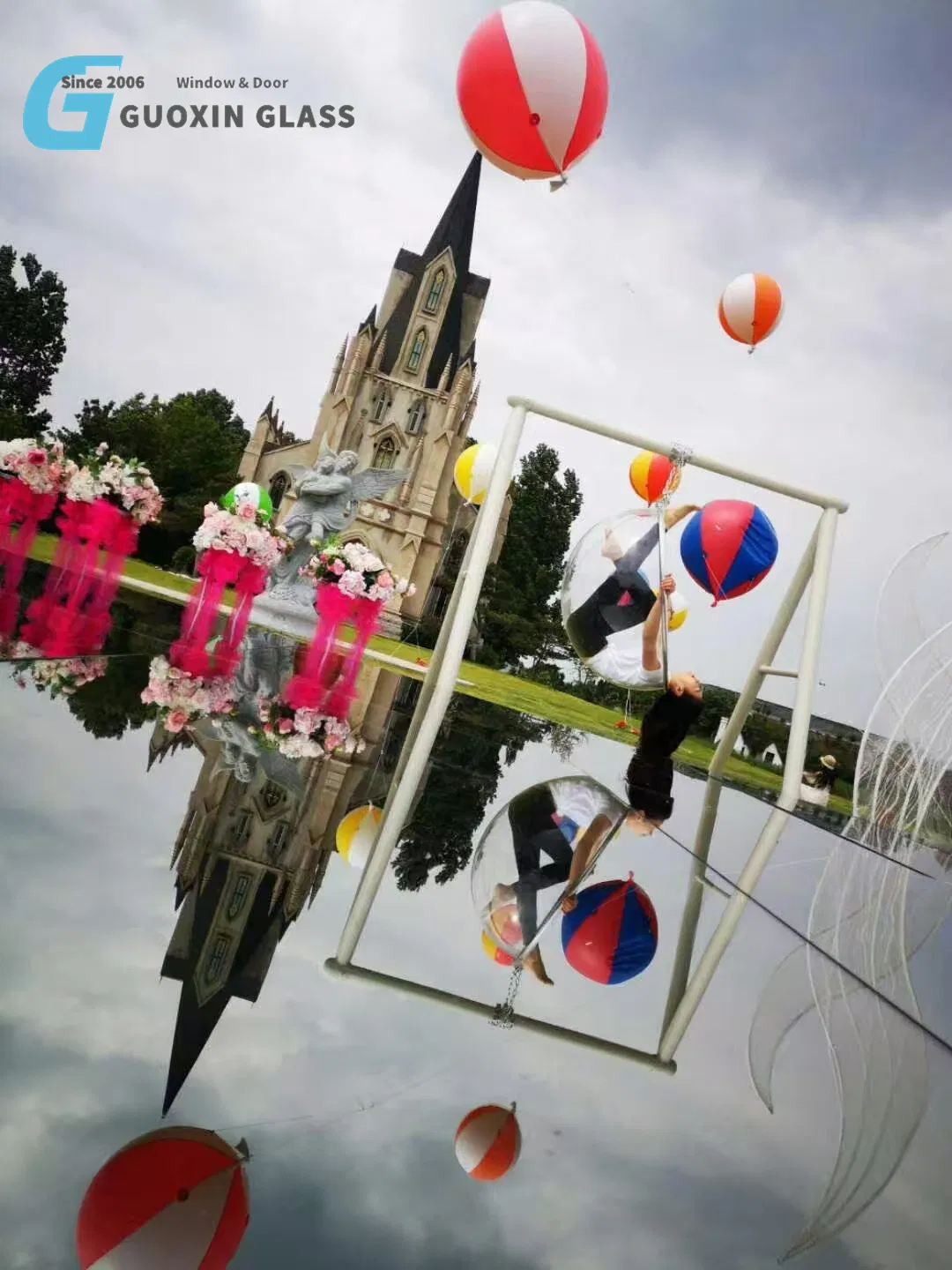 Large Gym-Ready Silver Wall Mirror - Waterproof & Durable