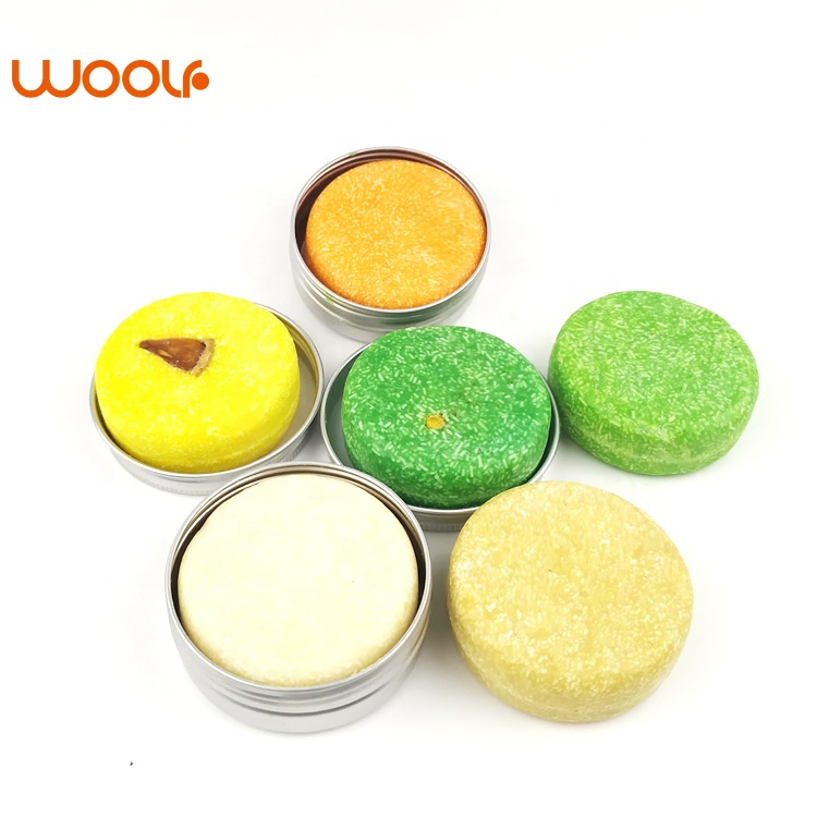 Factory Price 65g Eco Friendly Natural Lavender Seaweed Lemon Shampoo Bar