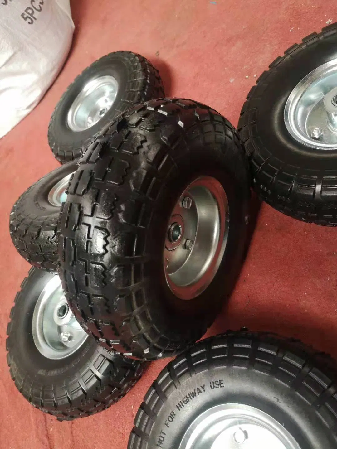 Maxtop Polyurethane PU Foam Flat Free Trolley Wheels