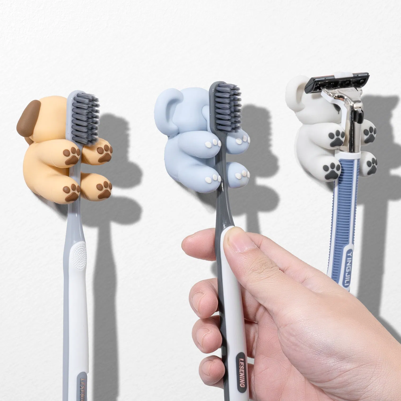 Non Slip Rubber for Decorative Multi Functional Toothbrush Storage Bathroom Accessories Set