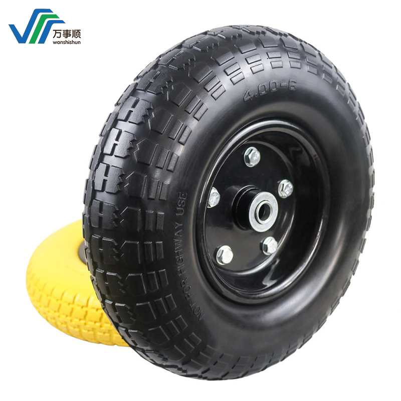 16 Inch Solid Rubber Polyurethane Foaming Flat Free PU Foam Wheels for Trolley