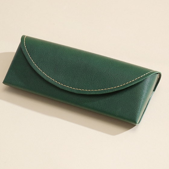 Minimalist PU Leather Foldable Slim Magnetic Sunglasses Glasses Case