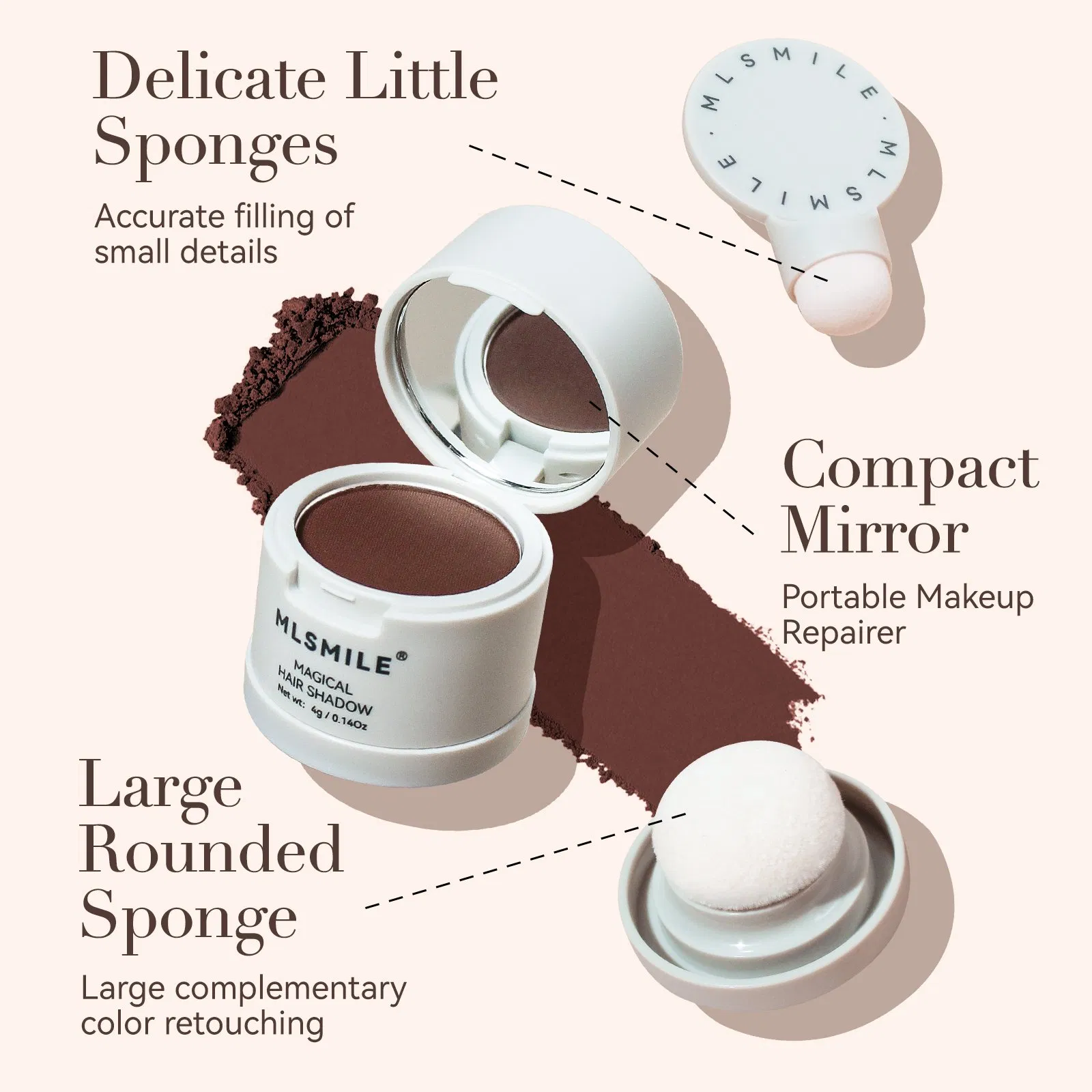 Online Wholesale Retail Hairline Shadow Powder Hair Line Modified Waterproofing Hair Root Concealer Eyebrows & Beard Line Repair Hair Shadow Trimming Powder