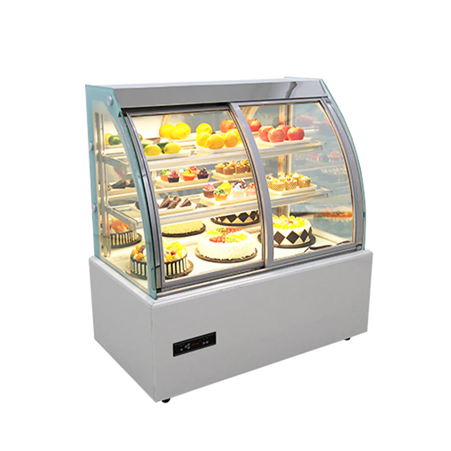 Commercial Showcase Display Cooler Cake Bakery Cabinet Automatic Defrost Mini Fridge