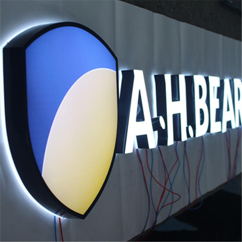 Popular Face and Back Lit LED Acrylics Letter Sign for Store Signs