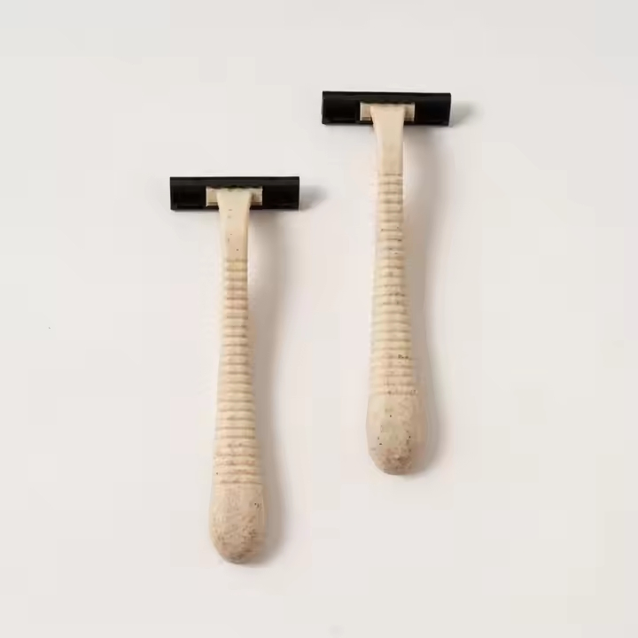 Eco-Friendly Hotel Accessories Disposable Biodegradable Wheat Straw Razor