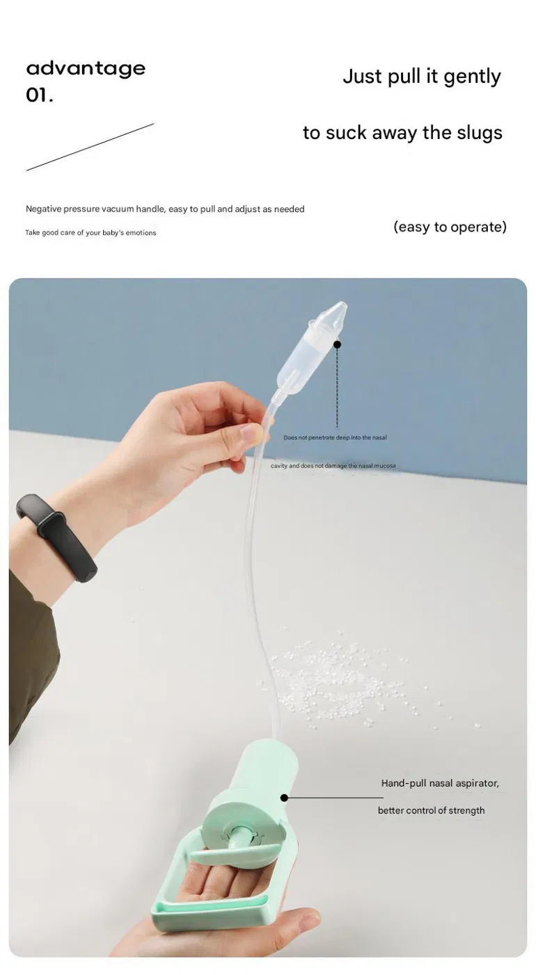 Hand-Pull Negative Nasal Suction Nasal Cleaner Pressure One-Way Anti-Backflow Baby Nasal Aspirator