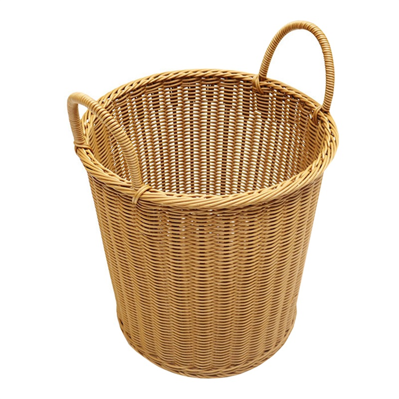 Kitchen Restaurant Rectangular Woven Fruit Baskets Vegetable Rattan