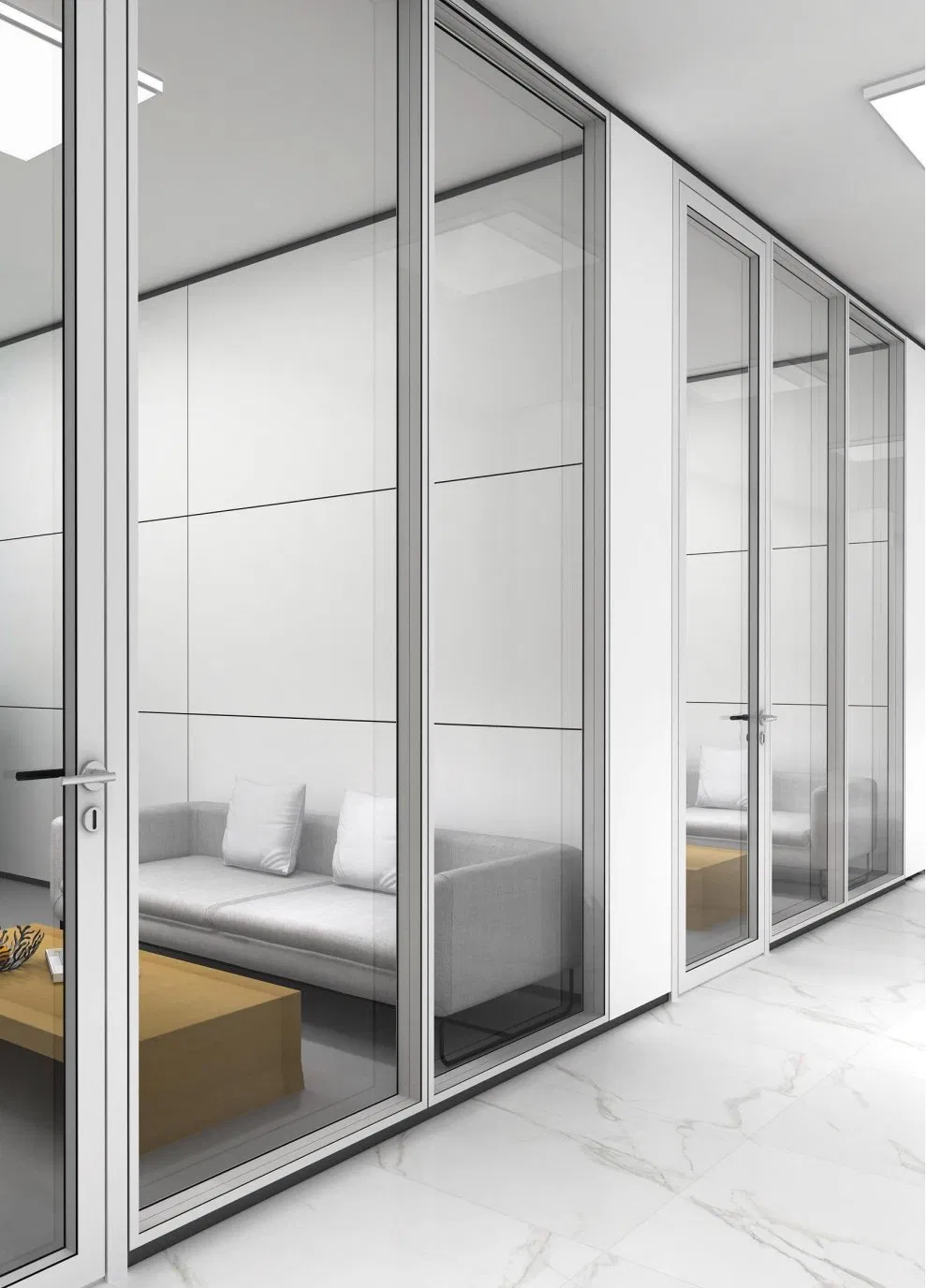 Affordable Factory Price Commercial Aluminium Tempered Glass Office Parttion