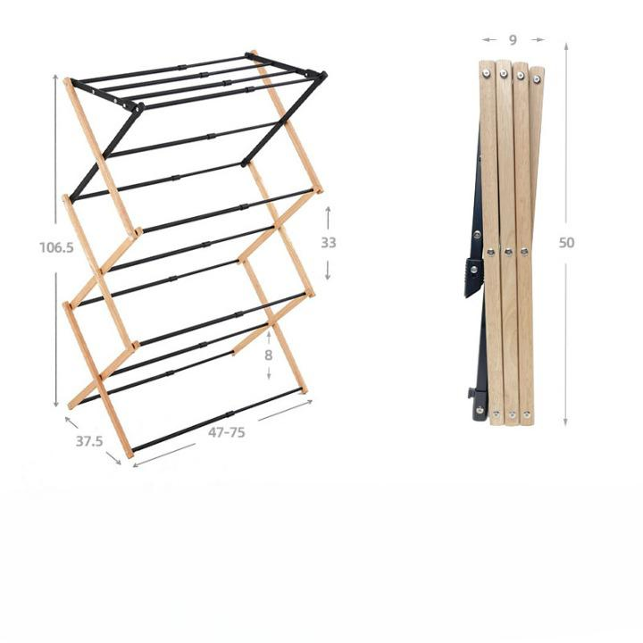 Discount Price Foldable Space-Saving Free-Standing Airer Height-Adjustable Gullwings Indoor Oversized Drying Rack