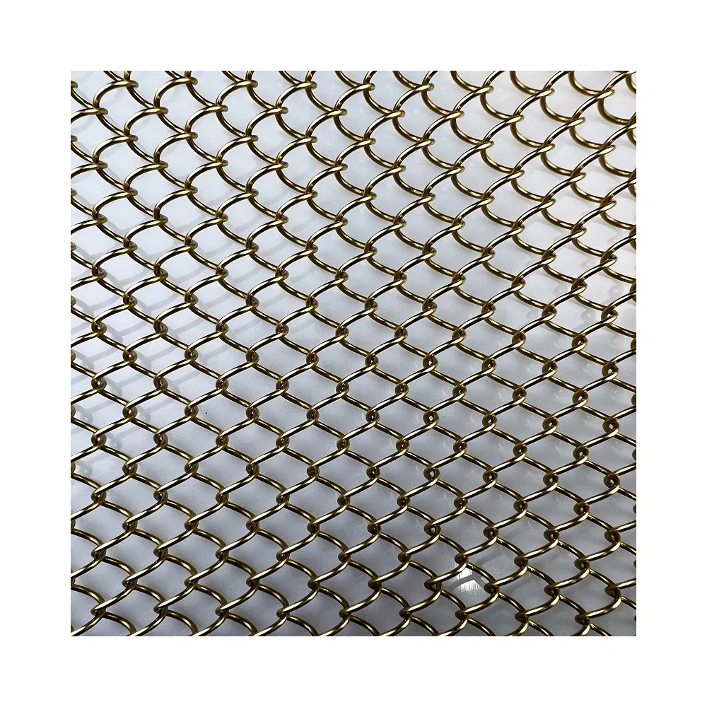 Stainless Steel Metal Mesh Fabric Drapery Curtain Stainless Steel Link Chain Mail Ring Mesh for Interior Design