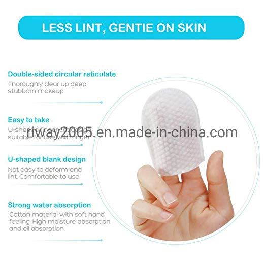 Facial Makeup Cleansing Cosmetic Embossing Finger Cotton Pads