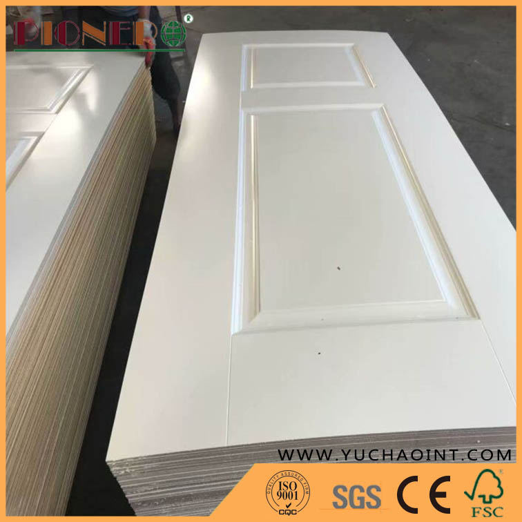 Wood Veneer/ Melamine Paper Moulded MDF/Plywood Door Skin