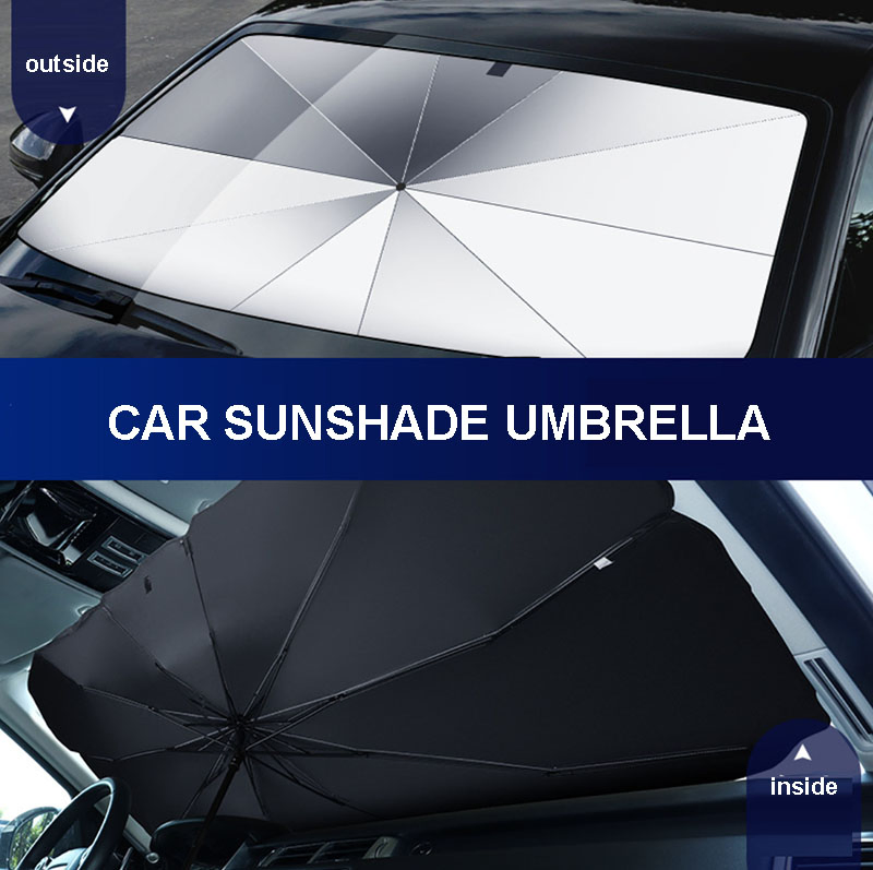 Car Window Windshield Sunshield Umbrella, Foldable Sunshade Car Inside Umbrella Block Heat UV for Sun Protection