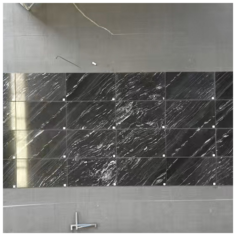 Black Agatha Quartzite Vein Continuous Tiles for Floor and Wall