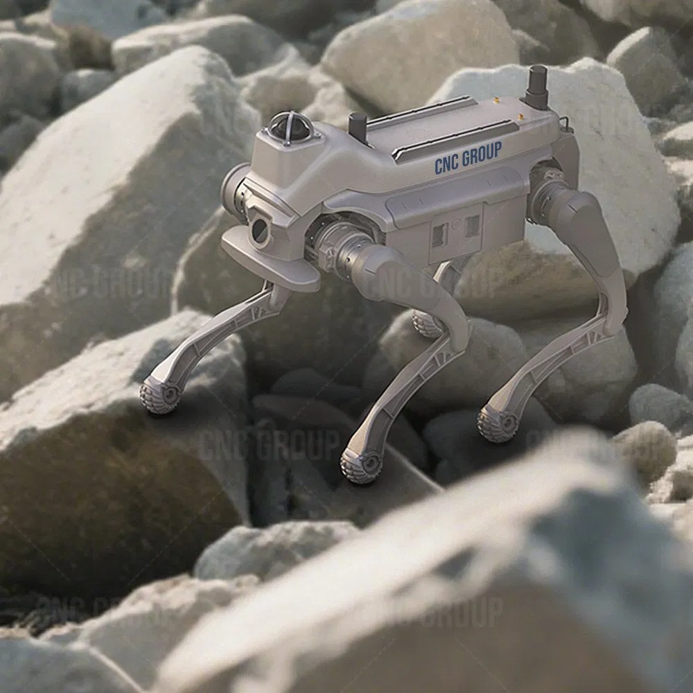 Intelligent 4-Legged Construction Machinery Robot Dog with Bionic Quadruped Design