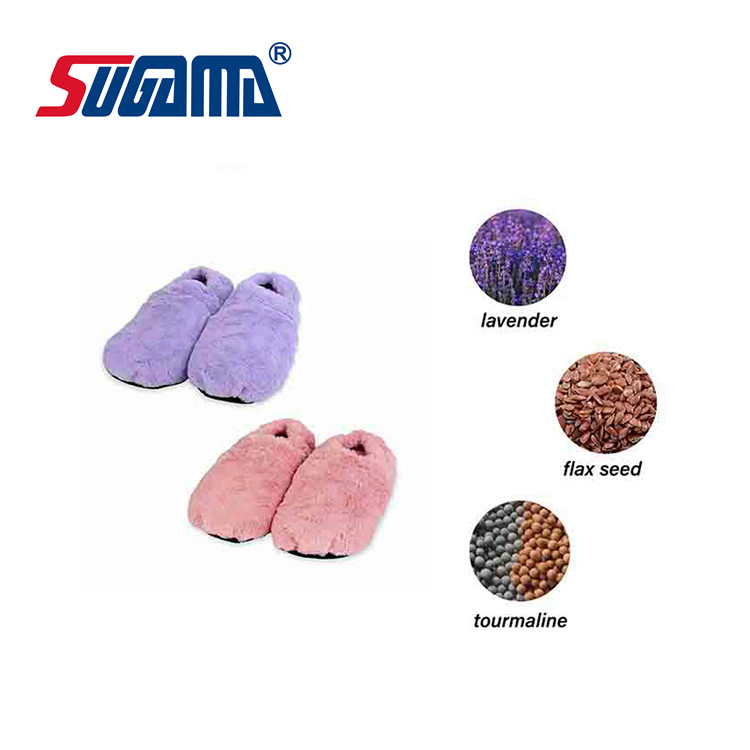 Microwaveable Wheat Seeds Lavender Smell Foot Warmers Slippers Warm Boots for Therapy