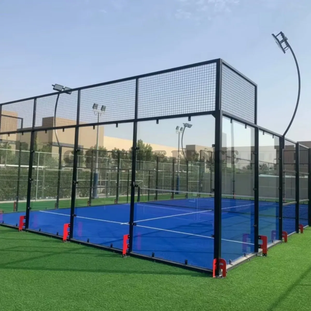 School Playground & Sports Stadium Protective Net Fence Metal Basketball & Football Field Court Sports Stadium Barrier PVC Coated Green Metal Chain Link Fence