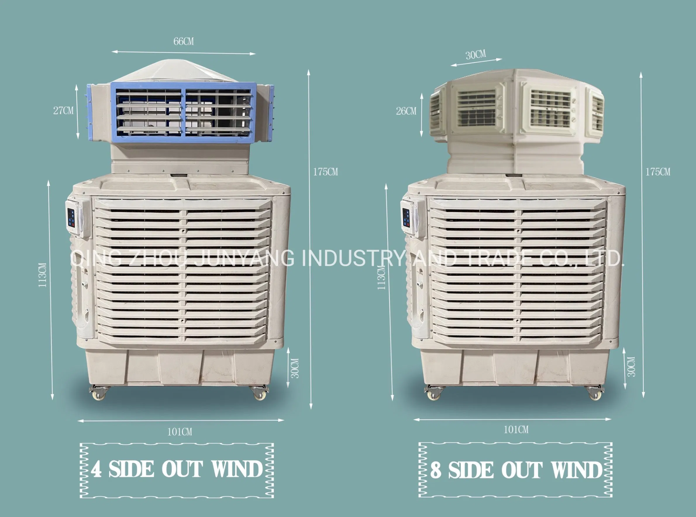 Industrial Air Cooler Evaporative Mobile Air Cooler Plant Cooling Breeding Greenhouse Water Cooling Fan Environmental Protectionwater Air Conditioner