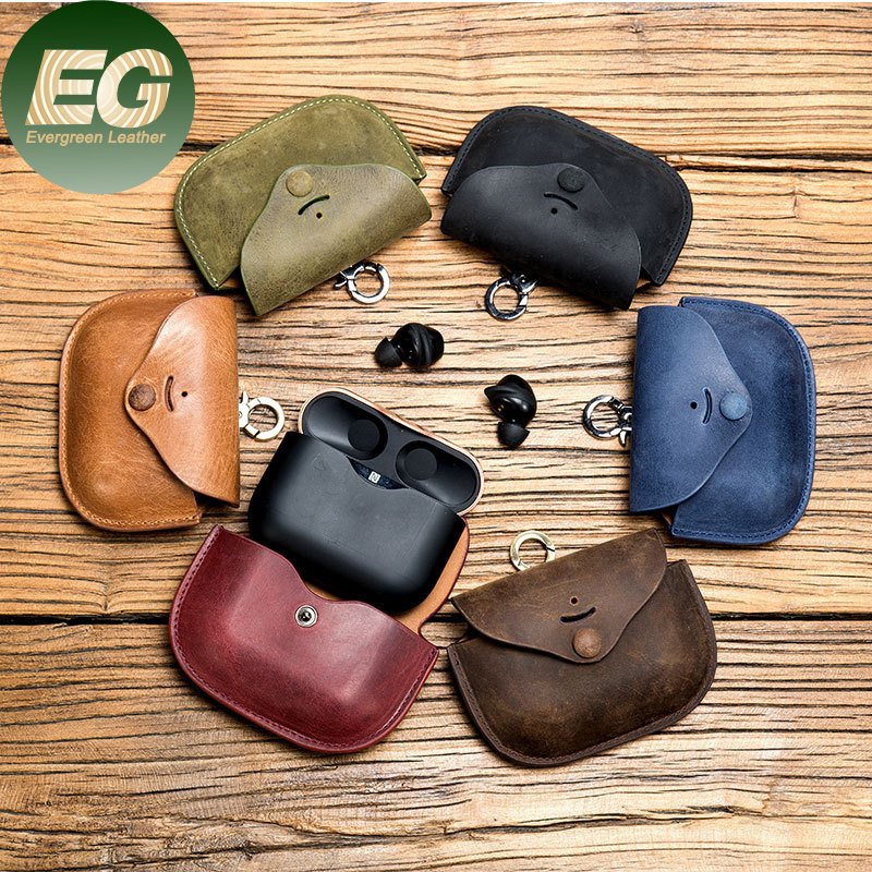 Ea137 Designer Small Earphone Case Headphone PRO Protective Carrying Storage Bulk Luxury Custom Leather Airpod Cases