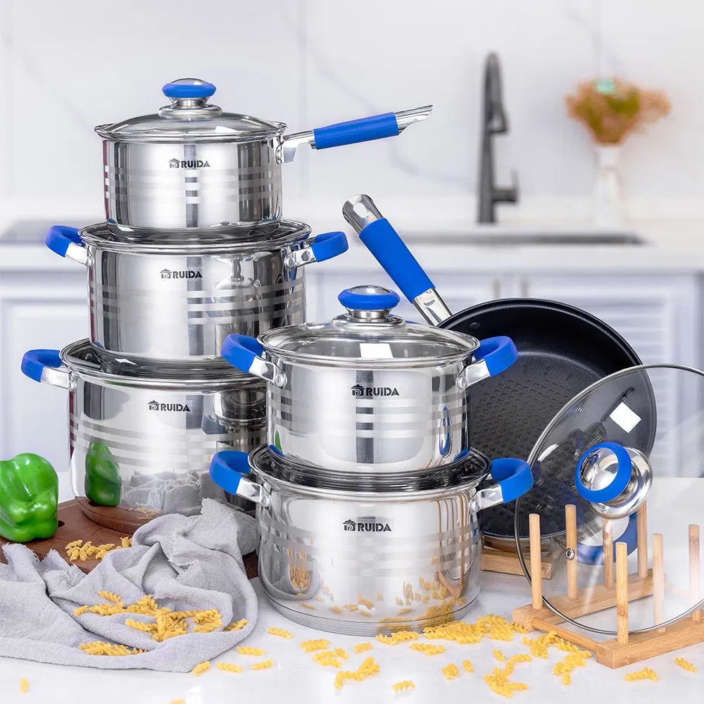 Made in Cookware Kitchenware Utensils Housewares 10PCS Stainless Steel Cookware Set