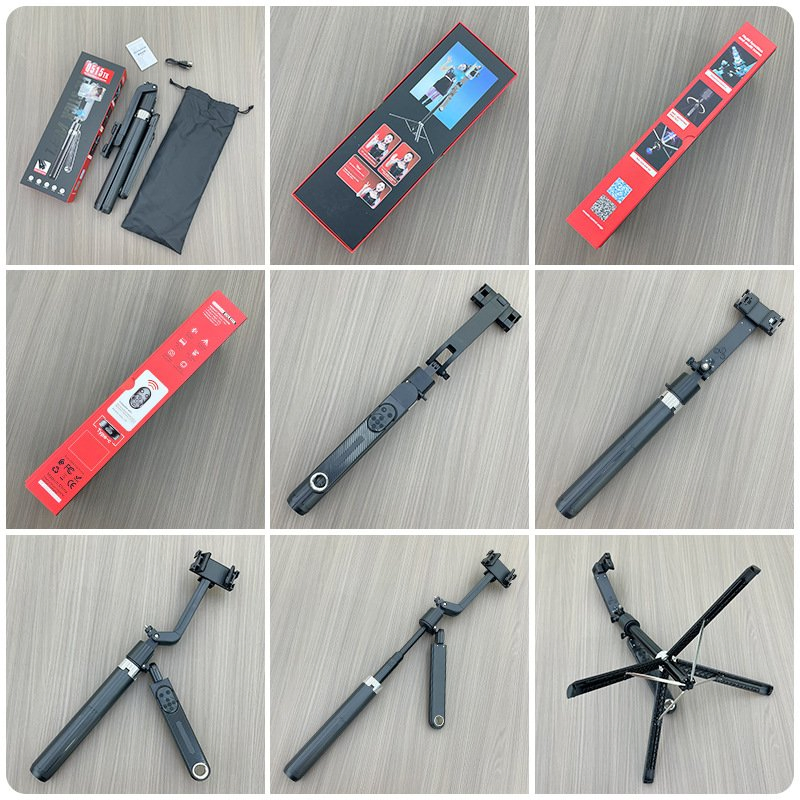 Travel Tripod Fill Light Selfiestick Portable Smartphone Flexible Selfie Stick with Ai