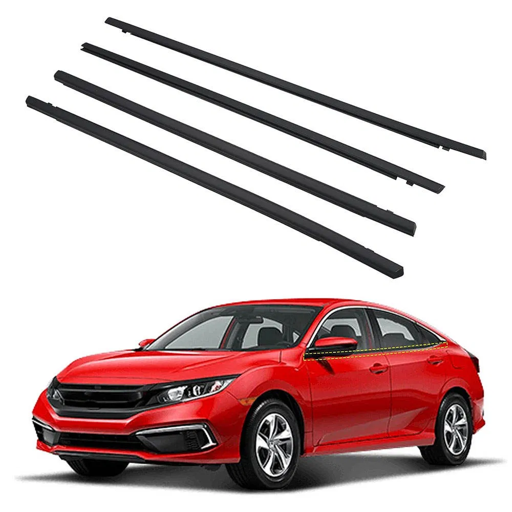 4 шт. Уплотнитель молдинга наружной двери для Honda Civic 2016-2021, седан