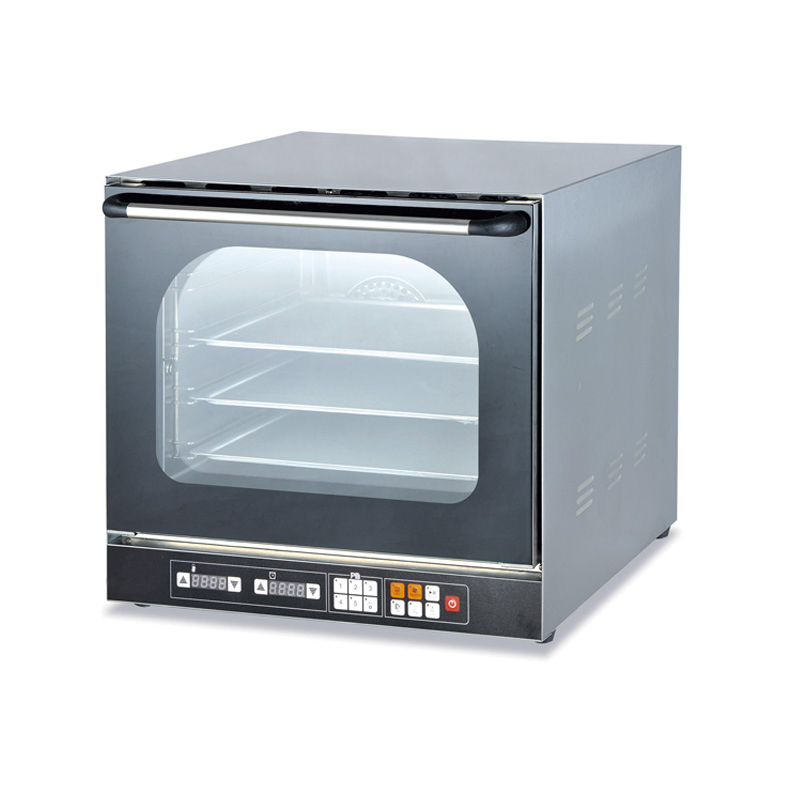 Bakery Equipment 4trays Electric Pizza Oven Baking Bread Machine Food Machinery Kitchen Equipment Perspective Convection Oven with Spray Function