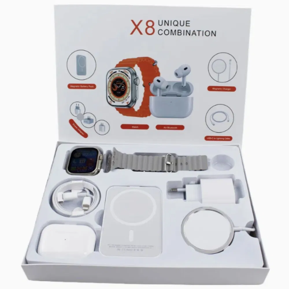 Умные часы X8 с наушниками и зарядкой